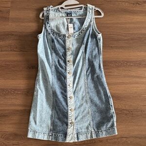 NWT GAP Ombré Blue Denim Sleeveless Dress